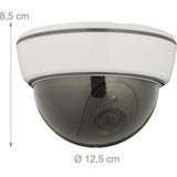 Relaxdays - Dummy Dome Camera - Set van 3 - Wit - Kunststof
