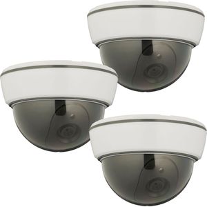 dummy dome camera - set van 3 - plafond - binnen - buiten - nep bewakingscamera