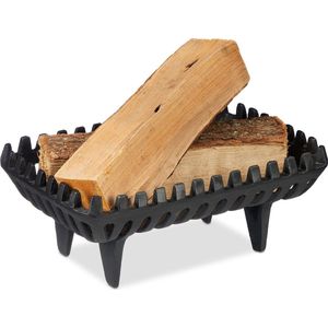 Relaxdays haardrooster - gietijzer - 4 pootjes - vuurrooster - stookrooster - kachel