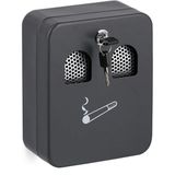 Relaxdays wandasbak buiten - metalen asbak - asbak hangend - muurasbak afsluitbaar