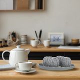 Relaxdays theelichthouders met plateau - 4 kaarsjeshouders met schaaltje - decoratief zand