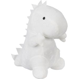 Relaxdays Deurstopper, stof, gevuld met zand, decoratief, voor kinderen, h x b x d: 23 x 14 x 21 cm, wit
