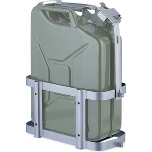 Relaxdays jerrycan houder - 20 l - 10 l - ijzer - brandstof jerrycan houder - auto