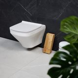 Inklapbaar Wc Krukje - Bamboe - 2-delig Toiletkrukje - Poepkrukje Volwassenen