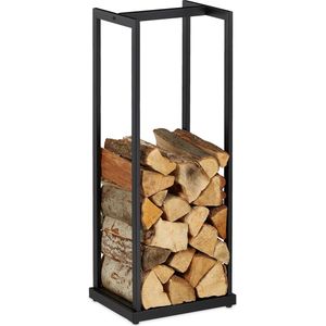 Haardhoutrek Metaal | ® Houtopslag Zwart 30x23x60
