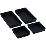 Siliconen - Set van 4 - Bakvormen - Zwart - Vaatwasserbestendig, 2 Groottes, Temperatuurbestendigheid -20 °C tot 180 °C