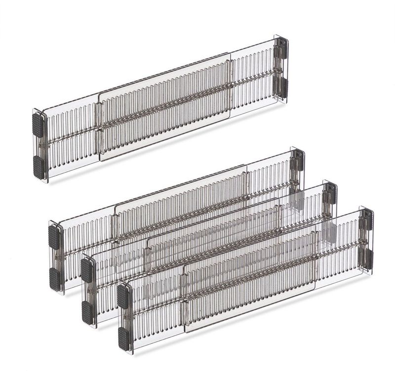 Ladeverdelers - Transparant - 16-delige Set - 8 Lade Organizers - Verstelbaar - 28 - 53 cm - Kunststof