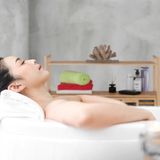 Dubbele Wasmand - Bamboe - 2 Vakken - Kantelbaar - 40 Liter per Vak - Op Poten