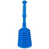 Relaxdays plopper - gootsteenontstopper - 49x15,5 cm - voor toilet en keukenafvoer - blauw