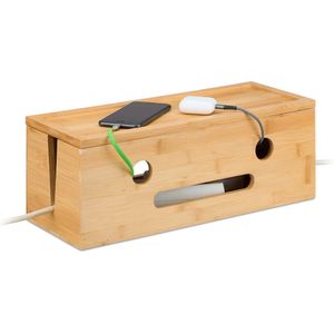 STARVAST Set van 3 kabelboxen, zwart, grote kabelorganizer, box met