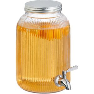 TIENDA EURASIA – Dispensador de Bebidas con Grifo de Plástico, Cristal Transparente, 4L, 15.5x25.5 cm | Leroy Merlin