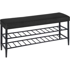 Relaxdays schoenenrek kunststof, met 8 vakken, 16 paar schoenen, steeksysteem, HxBxD: 91x94,5x36,5 cm, transparant