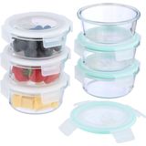 Vershoudbakjes - Set van 6 - 400 ml - Glas - Luchtdicht