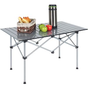Naturelkleurige Campingtafel, Inklapbaar, In Hoogte Verstelbaar Klaptafel Camping Vouwtafel Draagbaar Aluminium Met Tas Voor Picknick Koken Tuin Wandelen Reizen 108 X 71 Cm