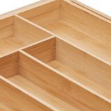 Bestekbak - Uitschuifbaar - Bamboe - 7 - 9 Vakken - 5 x 32,5-53,5 x 43 cm
