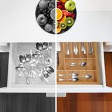 Bestekbak - Uitschuifbaar - Bamboe - 7 - 9 Vakken - 5 x 32,5-53,5 x 43 cm