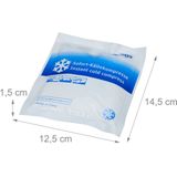 Instant Coldpack - Set van 50 - Koelcompressen - Wit - 14,5 x 12,5 cm - Werkt Zonder Vriezer