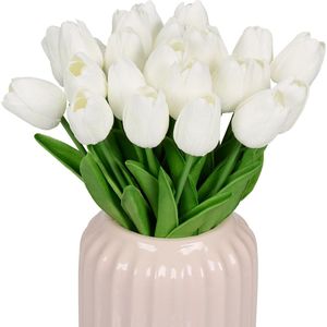 Houten tulpen in een houten vaasje in verschillende kleuren - De Hollandse Klompenwinkel