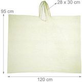 Regenponcho - Set van 10 - Geel - PE - Met Capuchon