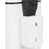 Relaxdays afvalbak wandmontage - 3L - softclose - prullenbak - staal - rechthoekig - wit