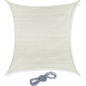 relaxdays Sonnensegel quadratisch weiß 2,0 x 2,0 m