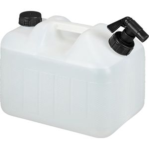 Relaxdays Jerrycan met kraan - waterjerrycan - schroefdeksel - handvat - camping watertank - 10 Liter