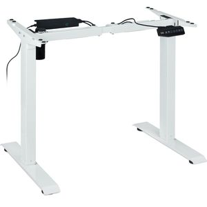 Relaxdays tafelonderstel hoogte verstelbaar - bureau onderstel elektrisch - zit-sta frame - wit