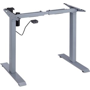 Relaxdays tafelonderstel hoogte verstelbaar - tafelframe elektrisch - zit-sta bureau frame - grijs
