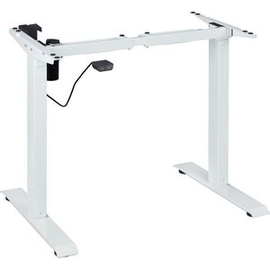 Relaxdays tafelonderstel hoogte verstelbaar - tafelframe elektrisch - zit-sta bureau frame - wit