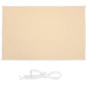 Relaxdays schaduwdoek rechthoekig - zonwering - zonnezeil - waterafstotend - beige - 4 x 6 m