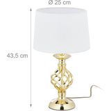 Tafellamp - Goud-Wit - Modern - 43,5 x 25 cm - 3 standen dimbaar - E14