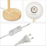 Bureaulamp - Retro - Geel - Verstelbaar - Hout en Metaal - E14 Fitting - 45,5 x 14,5 cm