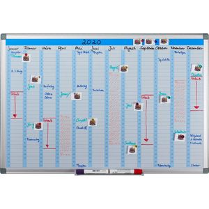 Faseras Whiteboard/Glassboard - Glas - Magnetische Bord Aan De Wand Inclusief Marker 90 X 60 Cm