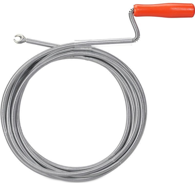 Relaxdays ontstoppingsveer met klauw - mechanische rioolveer - WC - douche - wastafel - 9 mm x 5 m - zilver