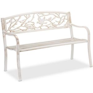 Relaxdays Tuinbank 2 Personen - Parkbank Vogel - Zitbank Buiten - Balkonbank -127 cm Breed