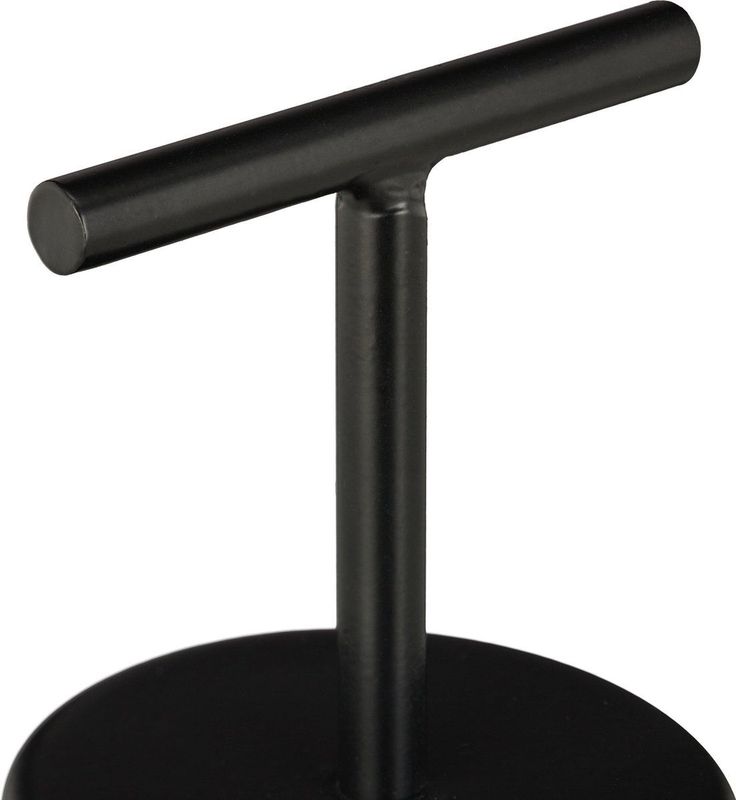 Relaxdays Deurstopper Rvs - Deurbuffer - Deurstop Rond - Deurvastvastzetter - Rubber - Zwart