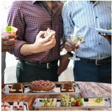 Relaxdays serveerschaal - 3 stuks - rvs - vaatwasbestendig - 45,5x22 cm - zilver