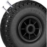 Steekwagenwiel - 3.00-4 - Massief - Zwart - 2 Stuks - Antilek - 260x85 mm