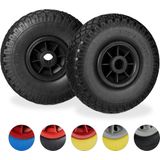 Steekwagenwiel - 3.00-4 - Massief - Zwart - 2 Stuks - Antilek - 260x85 mm