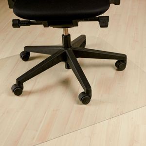Relaxdays vloerbeschermer bureaustoel - antislip - 75 x 120 cm - bureaustoelmat - transparant