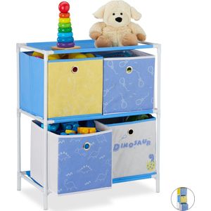 Relaxdays speelgoedkast met manden - kinderkast - kast voor speelgoed - 4