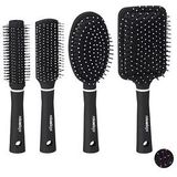 Haarborstel Set - 4 Stuks - Polypropyleen - Transparante Zak