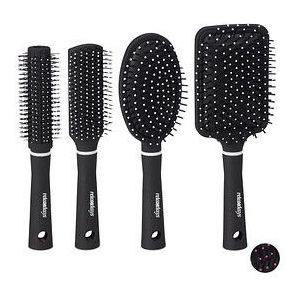 Haarborstel Set - 4 Stuks - Polypropyleen - Transparante Zak