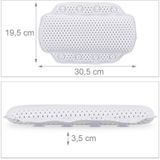 Relaxdays badkussen - met zuignappen - antislip - nekkussen - hoofdsteun - voor in bad - wit