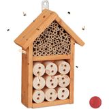 Relaxdays insectenhotel bouwpakket - DIY - insectenhuis - bijenhotel - nestkast - hangend - geel