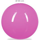 Relaxdays fitnessbal 65 cm - gymbal - zitbal - yogabal - pilatesbal - met pompje - PVC - roze