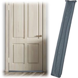 Relaxdays tochtstopper deur - tochtstrip - tot 8 cm dikke deuren - tochtrol - tochtwering - grijs