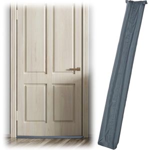 Relaxdays tochtstopper - 90 cm lang - tegen tocht & kou - stof - grijs