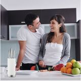 Relaxdays messenblok rond - zonder messen - kunststof - universeel - met borstel - 22 x 11 cm - zwart