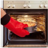 ovenhandschoenen siliconen - hittebestendig - antislip - 1 paar - zwart
